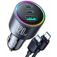 全城熱賣 - JOYROOM JR-CCN07 120W 雙PD+QC3.0 三口車載充電器（深灰）