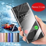 Casing for Huawei Nova 2 Lite Nova 3E Nova 4E Case Smart Mirror Flip Clear View Cover