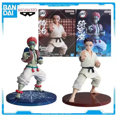 In Stock Original BANDAI BANPRESTO Demon Slayer Akaza Hakuji VIBRATION STARS Anime Model Collection 