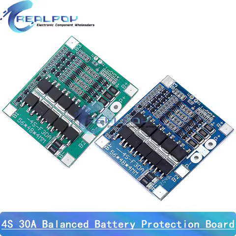 BMS 4S 30A 14.4V Balancer PCB 18650 Lipo Li-ion Lithium Battery Protection Board LiFePO4 4S BMS Bala