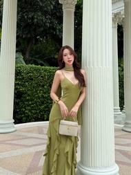Dressfriends.bybf - Freesia ruffle Dress เดรสยาว ระบายกรุยกราย ออกงาน