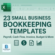 23 Small Business Bookkeeping Templates｜Inventory Tracking｜Statement of Account｜Trial Balance Worksh