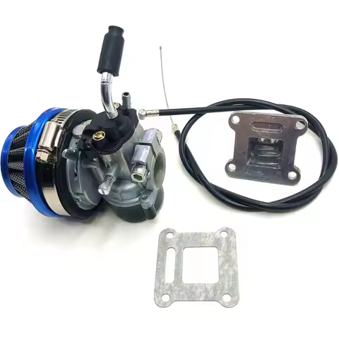 ATV 49cc Performance 19mm Carburetor 58mm Air Filter Cable Assembly for 2-stroke 49cc 50cc 60cc 66cc