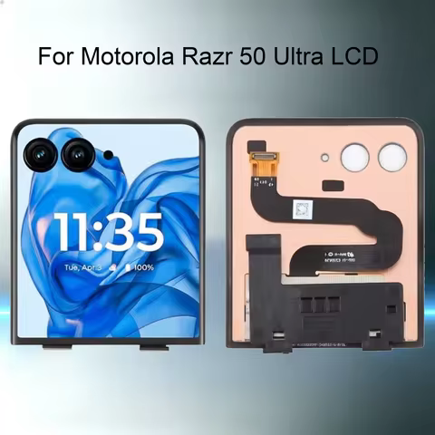 Second External AMOLED For Motorola Razr 50 Ultra LCD For Moto Razr 50 Ultra Display Touch Screen Di