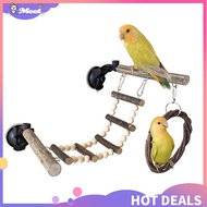 MEE Bird Cage Ladder Nature Wood Bird Cage Perch Stand Bird Cage Perch Accessories Rest Holder Standing Rack For
