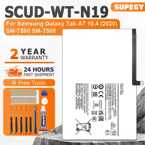 SCUD-WT-N19 New Battery For Samsung Galaxy Tab A7 10.4 (2020) SM-T500 SM-T505 T505N Capacity Replace