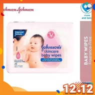 Johnson’s Baby Skincare Wipes (Fragrance Free) 20's 75's