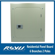 ♞Royu Residential Panel Board 6 Branches 2 Poles Original
