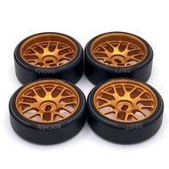 4Pcs Metal Wheel Rim Hard Plastic Drift Tire Tyres for Wltoys 284131 K969 K989 P929 Mini-Z 1/28 RC C