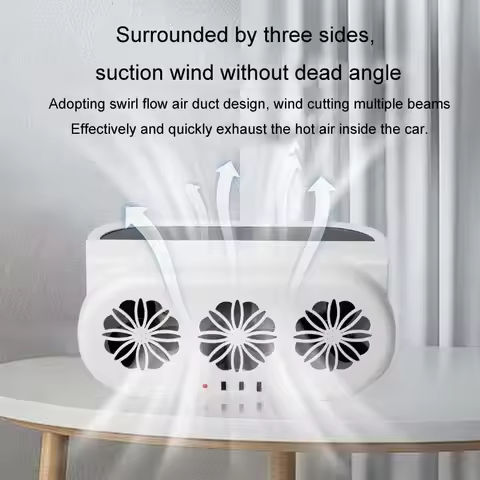Wholesale High Quality USB Plug-In Car Window Exhaust Fan Car Air Circulation Cooling Ventilation Fa