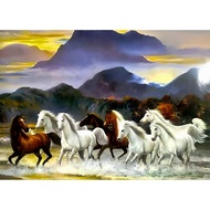 Poster Horse No Frame Auspicious Picture Feng Shui Enhancement Home Decoration A3 Size (29.7*42 cm)