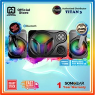 SONICGEAR Titan 3 RGB BTMI USB Bluetooth Portable Music Sync RGB Speaker PC Speaker Laptop Speaker T