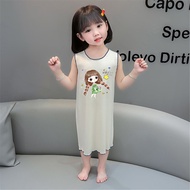 Childrens Pajamas Cute Cartoon Pajamas Ice Silk Pajamas Home Clothes Summer New Thin Cute Comfortabl