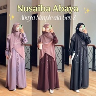 NUSAIBA ABAYA BY ARUNAOUTFIT Abaya Jubah Abaya Dubai Abaya Hitam Abaya Premium