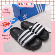 A.dilette22 Sandals Black with White Stripes | Code: IF3670 - Rabbit Authentic