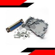 DB25 RS232 Parallel Male Connector 25-Pin D-Sub Solder Type DB25 Male Solder Cup Connector with Meta