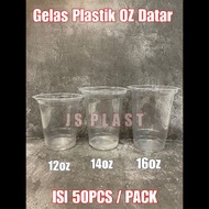 CHEAPEST 50PCS PLASTIC CUPS 12OZ, 14OZ, 16OZ POP ICE CUPS PLASTIC CUPS - CLEAR