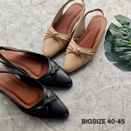 Flatshoes Big Size 41-45 / JUMBO Leather Ballet Flat Shoes Black Teplek Shoes, 41