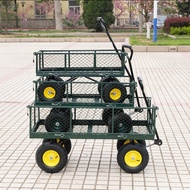 Trolley Cart Steel Metal Trolley Large Capacity Folding Cart Trolley Thickened Trolley With Wheels z