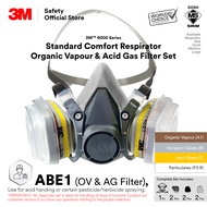 3M Standard Comfort Pesticide/Acid 6000 Series Respirator Set [ 6200+ 6057 + 5n11 + 501]