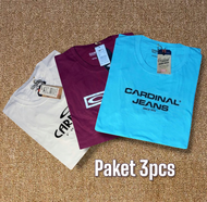 Paket Hemat | 3 Pcs 100rb Kaos distro pria dan wanita | kaos distro bandung | Kaus Distro Pria Lenga