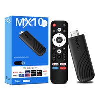 Android 13 MX10 Stick กล่องรับสัญญาณทีวีแบบสตรีมมิ่ง Quad Core Cortex A53 Mali G31 GPU 8GB 128GB WiF