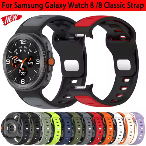 Silicone Strap for Samsung Galaxy Watch 8 40mm 44mm Sports Breathable Bracelet Wristband for Samsung