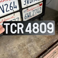 •D• JPJ Lepas No Plate Depan Aluminum Besi Ketuk Nombor Plate Motor JPJ Standard