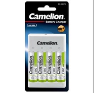 師王 Camelion BC-0807S 充電器套裝 連 AA 電池 4 粒 2100mAh USB 充電 充電器