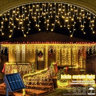 【A Simple】 8M solar ice strip light waterproof LED string light outdoor decoration fairy light curta
