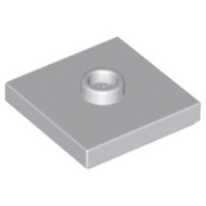 Lego 87580 Plate Modified 2 x 2 with Groove and 1 Stud in Center (Jumper) light bluish grey LBG