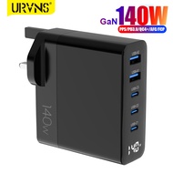 URVNS 130W USB C GaN Wall Charger PD 100W PPS45W Super Fast Charging Station Type-C Laptop QC4+ Powe