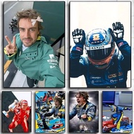 1pc Classic Competitive Sports F1 Players Fernando Alonso Poster HD Posters Home Room Bar Cafe Decor