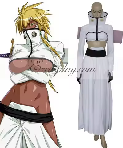 Bleach Tercera Tres Espada Tier Harribel Cosplay Costume Arrancar White Kimono Outfit E001