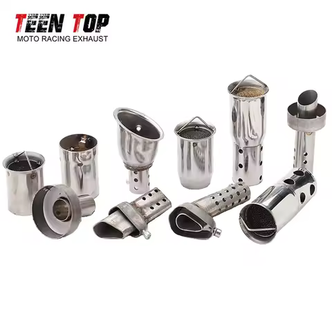 DB Killer With Catalyst Motorcycle Exhaust Muffler Elbow Stainless Steel Adjustable DB Killer Noise