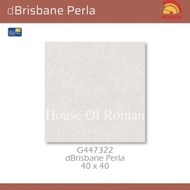 Roman Keramik 40x40/dBrisbane Perla/Keramik Lantai Putih Garing 40x40