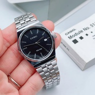 New!!นาฬิกาข้อมือผู้หญิง/นาฬิกาผู้ชาย สีดำ นาฬิกาแฟชั่น casio สีใหม่ มีวันที่ กันน้ำ  ขนาด 38 มม. สา