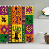 Digital Printing Abstract Design Waterproof Shower Curtain 180cm