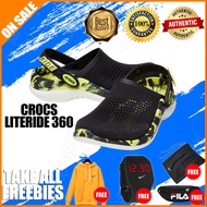 ORIGINAL CROCS LITERIDE 360 BLACK CITRUS CLOGS SANDALS SUMMER SLIPPER CASUAL BEACH FOR MEN AND WOMEN