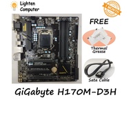 【FREE GIFT】GiGabyte H170M-D3H Motherboard | H170 | LGA 1151 | INTEL 6th 7th Gen | mATX Micro ATX - U