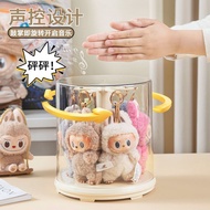 Labubu Display Box Voice-controlled Automatic Rotating Doll Storage Box Doll Figure Doll Dustproof S