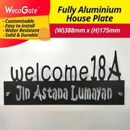 Aluminium House Number Plate