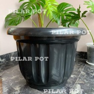 pot bunga tanaman plastik hitam 50cm - besar
