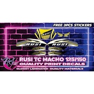 Rusi TC Macho 125/150 Tmx Style decals