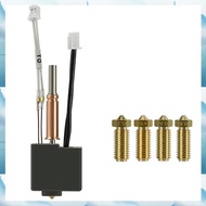 [G V W E] For  3 Hotend Upgrade  Hotend 3D Printer Print Head Hot End Heating Block Kit with 5PCS Ex