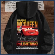 Lightning McQueen Cars Graphic Hooded Sweatshirt Lightning McQueen Casual Drawstring Hoodie