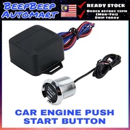 Pivot Car Engine Push Start Button Switch Ignition Starter Kit With LED Blue Light