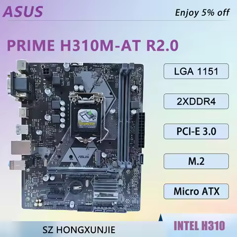 PRIME H310M-AT R2.0 Motherboard LGA 1151 CPU Support i3-9100 i3-9100F i5-9400 i5-9400F i7-8700 DDR4 