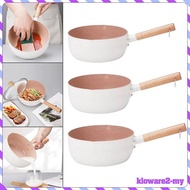 [KlowareafMY] Small Pot Baby Breakfast Pot with Long Handle Multifunction Small Soup Pot for Travel Gas Home