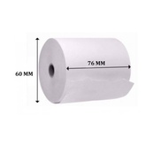 RECEIPT PRINTER WHITE PAPER ROLL 76MM X 60MM X 12MM